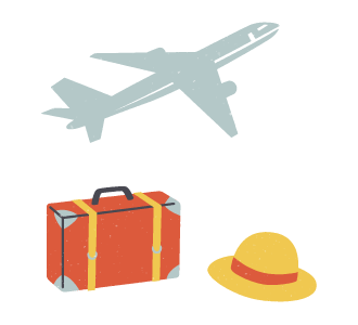 旅行を表すイラスト