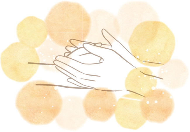 手をつなぐイラスト