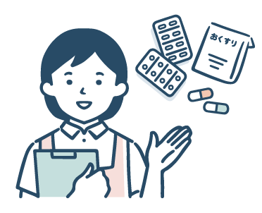 薬の管理を行う看護師のイラスト